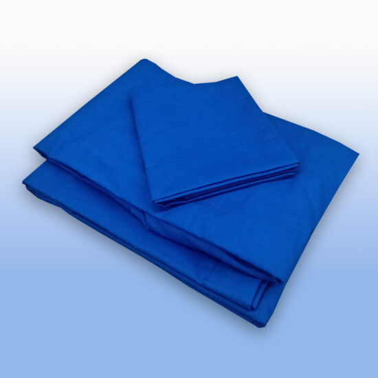 Juego de sábanas de algodón brahamante en color azul